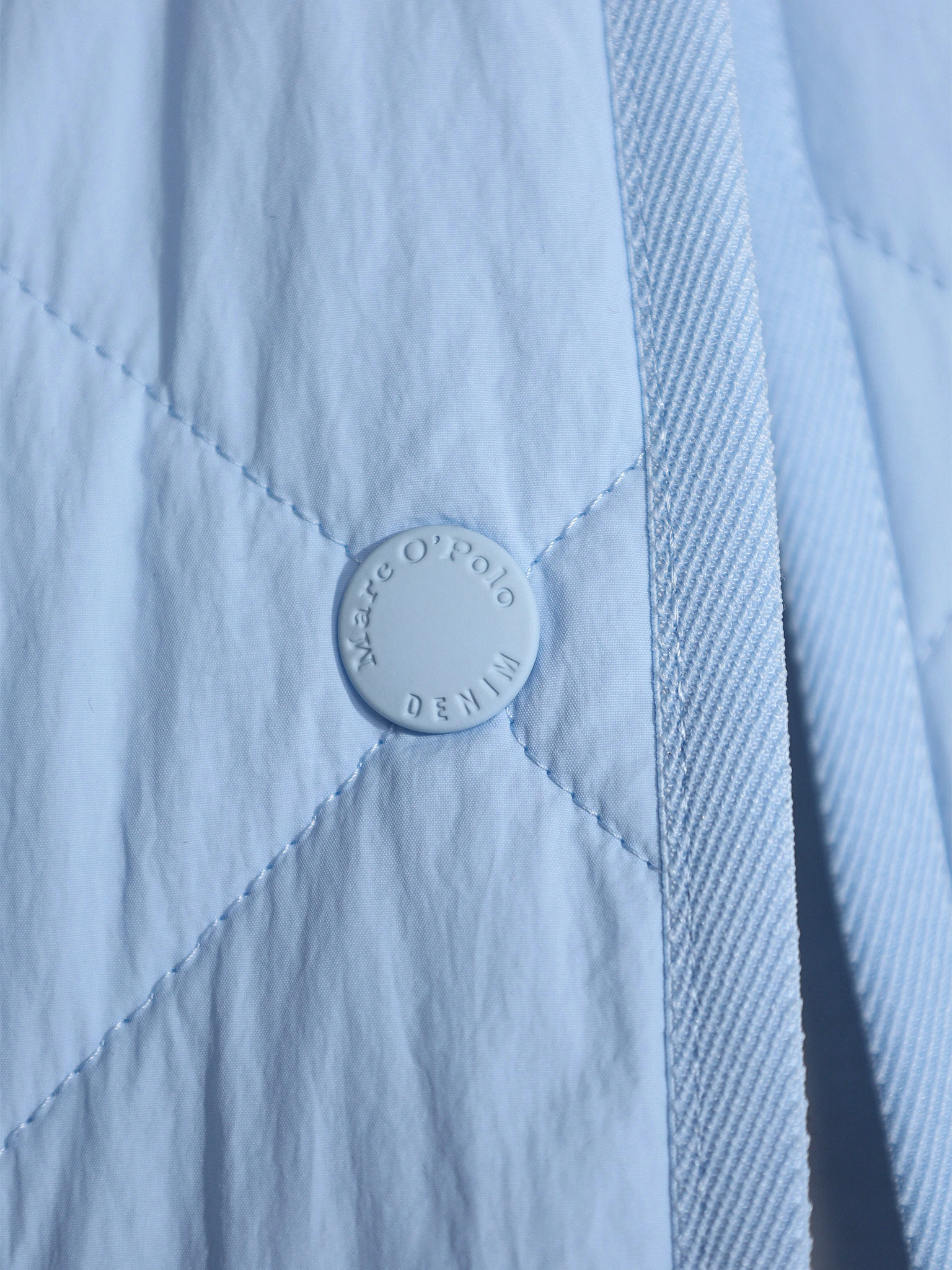 Куртка стеганая голубого цвета на кнопках